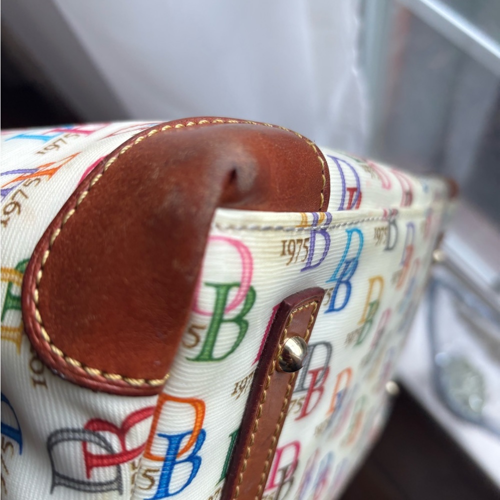 Dooney & Bourke Multicolor Logo Satchel - Picture 13 of 14